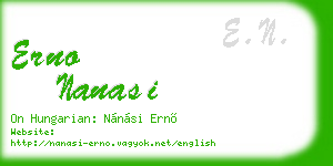 erno nanasi business card