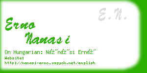 erno nanasi business card